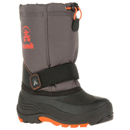 Kamik Rocket Pac Boots for Kids - Charcoal/Flame - 4 Kids