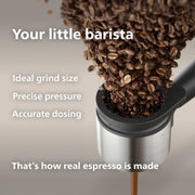 Versuni Philips Baristina Espresso Machine Combo with 16-Bar Pressure Pump and Milk Frother, White, Compact, BAR303/00