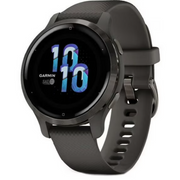 GARMIN 010-02429-00 Venu 2S - Slate Bezel with Graphite Case and Silicone Band, Gray