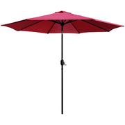 AbbLe 300002-R-V1 9 Feet Crank & Tilt Patio Umbrella-Red