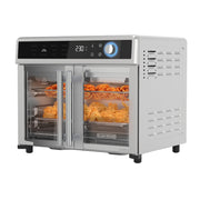 BLACK+DECKER Crisp N Bake Air Fryer Toaster Oven Combo, 12-in-1 Countertop Convection Oven, Stainless Steel French Doors, Fits 12-Inch Pizza or 6 Toast Slices, 1650W, TO62D5-1SD