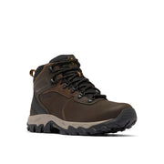Columbia Newton Ridge Plus II Waterproof Men's Hiking Boots, Cordovan/Squash Leather Mesh Upper, Omni-Grip Traction, Techlite Midsole, Size 9.5, 1594731