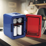 UKONIC Marvel Spiderman Mini Fridge Thermoelectric Cooler, Red Blue, 4 Liter, 6 Can Capacity