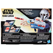Hasbro Nerf Star Wars Mandalorian Mask and Gauntlet Blaster Set with 6 Elite Darts, Gray and Blue