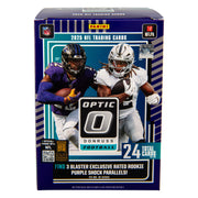 Panini 2025 Donruss Optic Football Trading Cards Blaster Box, 24 Cards, Includes 3 Rated Rookie Purple Shock Parallels