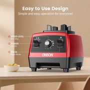 ONSON 1800W High-Speed Countertop Blender, Red-05