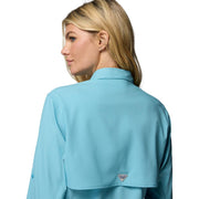 Columbia Women's PFG Tamiami II Long Sleeve Button-Down Shirt, UPF 40 Sun Protection, Breathable Mesh Vent, Moisture-Wicking, Vintage Blue, X-Large, 127570