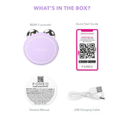 Foreo Bear 2 Go Microcurrent Facial Device, Travel-Friendly, Anti Aging, Face Sculpting, Instant Full Face Lift, Firming and Contouring, Lavender, F1825