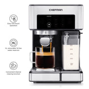 Chefman RJ54-V2 Barista Pro Espresso Machine, 1.8 Liters