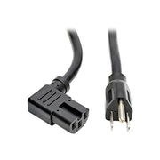 Tripp Lite 8ft Heavy-Duty Power Cord (NEMA 5-15P to RA IEC-320-C15), Black