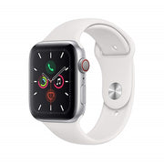 Apple Watch Gen 5 Series 5 Cell 44mm Silver Aluminum - White Sport Band MWVY2LL/A