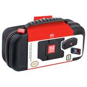 RDS Industries Game Traveler Deluxe System Case for Nintendo Switch 2 and OLED with Hard Shell, Holds 12 Game Cards and 4 microSD Cards, Adjustable Viewing Stand