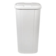 Hefty HFTCOM-2166000 13.3 gal Touch Lid Plastic Kitchen Trash Can, 2 Pack, White