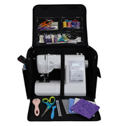 Everything Mary EVM8800-65 Rolling Sewing Machine Storage & Transport Tote, Red Floral w/Wheels, Crafting Tote