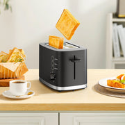 TINANA YH-TOT-B Wide Slot 2 Slice Bread Toaster, Black, 900W