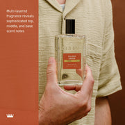 Cremo Golden Amber Men's Cologne Spray, Multi-Layered Tropical Marine Scent, 3.4 oz