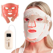 RENPHO Red Light Therapy Mask for Face, 324 LEDs, 3 Light Modes, 850NM Infrared, Rechargeable Controller, Silicone Full-Face Design, PUK-E100B-1-GD