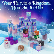 USA Toyz CH1303 Blocchi Frosted Fairytale Magnetic Building Blocks, 84-Piece