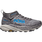 Hoka Speedgoat 6 Mid GTX Trail Running Shoes for Men, Waterproof GORE-TEX, Vibram MegaGrip Outsole, Satellite Gray/Stardust, Size 12