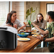 Silonn SLIM17B-BD Countertop Portable Nugget Ice Maker, 33lb Daily Capacity, Quiet Operation, Self-Cleaning, Cooler Bag Included, Gray