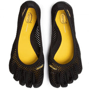 Vibram Women's Five Toe Yoga Training Shoes Pilates Soft Sole Non Slip Indoor Fitness Shoes, Black, 36