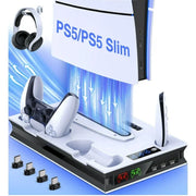 Esywen Q263 PS5 Stand Cooling Fan for PS5 Slim , White