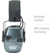 Howard Leight by Honeywell R-02547 Impact Sport Bluetooth Electronic Earmuffs with Cooling Gel Pads - Grey