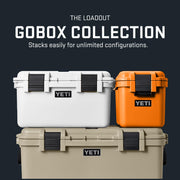 YETI LoadOut 30 GoBox Gear Case, Waterproof, Tan, Defender Material, Pack-and-Stack Design, 20.4x14.8x11.3 in, 12.1 lb, 26010000538