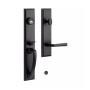Signature Hardware 552055MB Brass Entry Door Set - No Backset - Right Hand - Matte Black