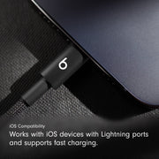 Beats USB-C to Lightning Woven Cable, Fast Charging, Durable Braided Design, 1.5 m, Bolt Black, MDGK4LL/A