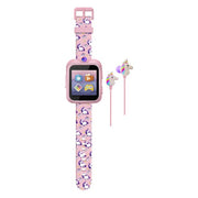 iTech 900228M-40-PNP Girls Earbuds & Smartwatch Set, Pink Unicorn Print
