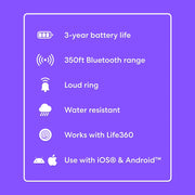 Tile by Life360 RE-63011 Sticker Small Bluetooth Tracker, Remote & Item Locator, Black