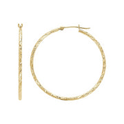 Brilliance Fine Jewelry 14K Yellow Gold Round Hoop Earrings