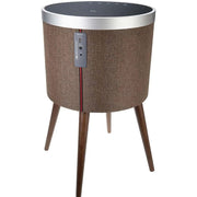 Soundstream ST-180STD-BRN Sound Table with Built-in Bluetooth 5.0 Speaker System and Wireless Charging, Brown