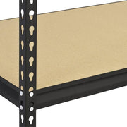 72 in. H x 48 in. W x 24 in. D 5-Shelf Steel Shelving Unit in Black