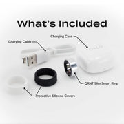 QALO QRNT Slim Smart Ring, Titanium Alloy, Water-Resistant Health and Activity Tracker, Sleep and Womens Health Monitoring, Silver, Size 10