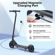 iScooter Electric Scooter for Teens Kids 6-10, 150W Kids Escooter with Pedal Breathing Light & 6 / 10 MPH for Boys Girls Black