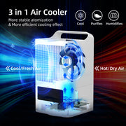 Kloudic DH-KTS05 Portable Air Conditioners, Personal Evaporative Air Cooler, Small Fan, 120 Oscillating Mist Humidifier for Room, Office, Bedroom, White