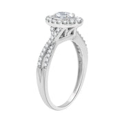 Brilliance Fine Jewelry 1 CTW Lab Grown Diamond Women's Oval Halo Bridal Set