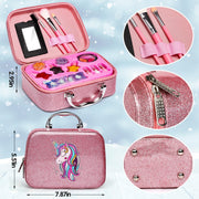 Flooyes Kids Makeup Kit for Girls,Washable Makeup Kit Cosmetics, Pink
