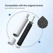Glacier Fresh GF-Z009X RPWFE RPWF Refrigerator Water Filter with Built-in Chip, Coconut Shell Carbon Block, Lead-Free BPA-Free, Compatible with GE French-Door Models, Pack of 3