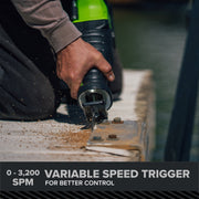 Greenworks Pro PowerAll 24V Brushless Reciprocating Saw, 1-1/4 in Stroke, 3,200 SPM, Tool Only, RS532A1