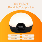 Lumie Bodyclock Glow 150 Sunrise Alarm Clock with Sunset Simulation, 10 Sleep and Wake Sounds, Adjustable Warm LED Light, Auto-Dimming Display, Black