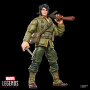 Hasbro Marvel Legends Wolverine WWII Logan 6-Inch Action Figure with 7 Accessories, Blue and Yellow, Comics-Inspired Design, G0820