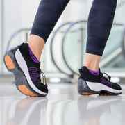 Comfort Wear Orthowear Shoes for Women, Red Walking Shoes w/Posture Correction, Size: 9.5