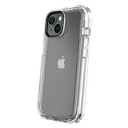 onn. WIBCLR100134731 Rugged Phone Case with Holster for iPhone 15 Plus / iPhone 14 Plus - Clear