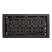 Signature Hardware Old Victorian Steel Oversized Wall Register, Matte Black, 6 in x 12 in, 954033-OVW-612