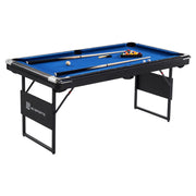 MD Sports BL066Y21001 66 Inch Pool Table with Steel Folding Legs