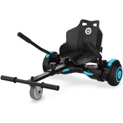Gotrax HoverflyKart Hoverboard Kart Seat Attachment, Adjustable Aluminum Frame, Handlebar Steering, Nebula Black, Large, FLYKART