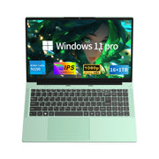 Chheart 16 Inch Gaming Laptop, Intel 12th Gen N150 Processor 3.6GHz, 16GB RAM, 1TB SSD, FHD IPS Display, Backlit Keyboard, Windows 11 Pro, Green